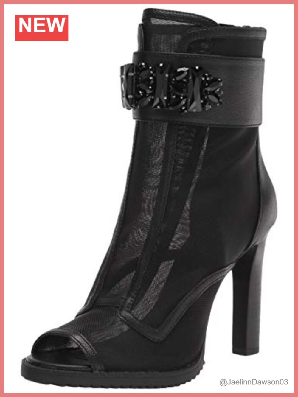 Karl Lagerfeld Blayze Peep Toe Heeled Bootie Women's Ankle Boot